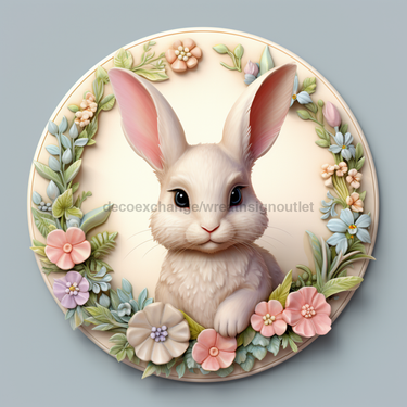 Easter Sign, 3D Bunny Look, DCO-12849, Sign For Wreath, 10